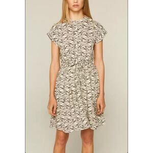 Compania Fantastica Mandarin Collar Fish Print Shirt Dress XL